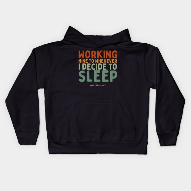 Workplace Wit: Sarcastic Sayings Kids Hoodie by Hepi Mande